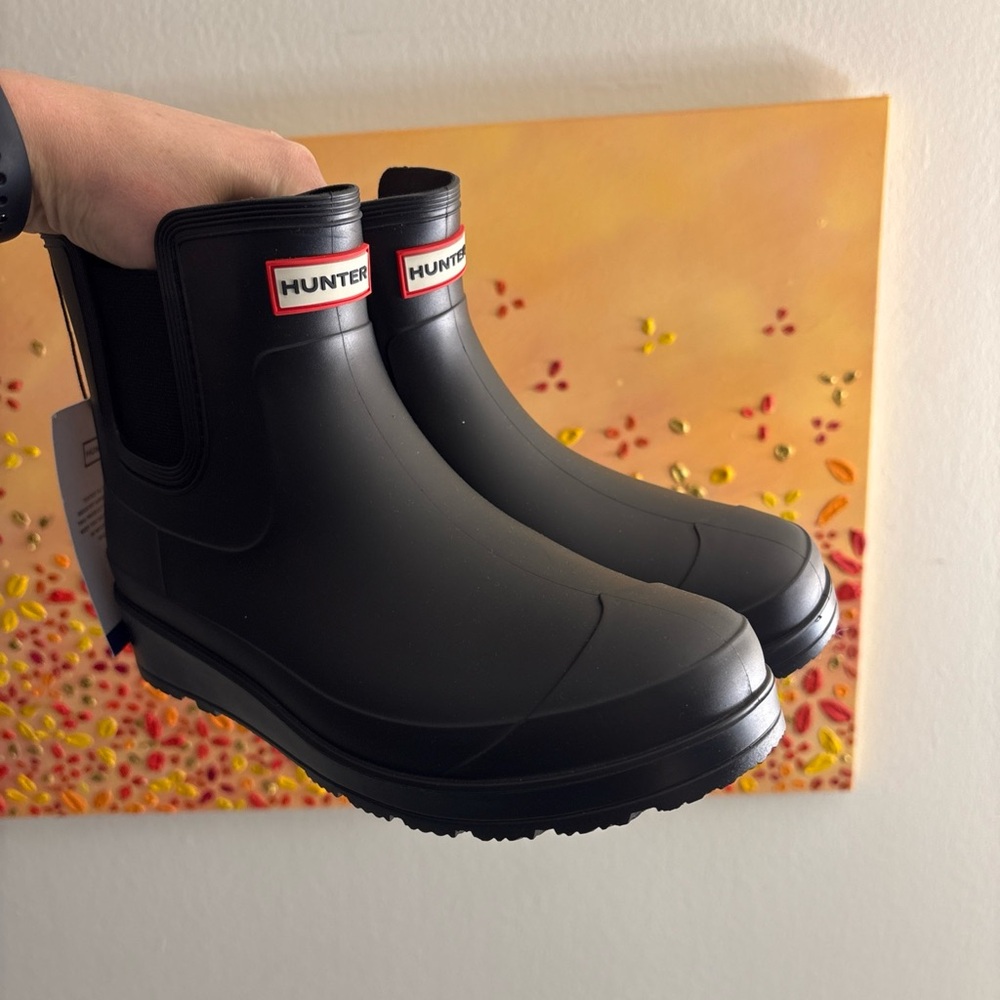 Hunter Classic Black Ankle Boots